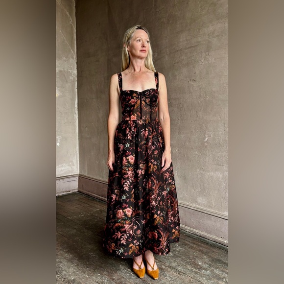 CARA CARA Pheobe Midi Dress In Pindell Black, NWOT, NEVER WORN, NO FLAWS. - Picture 6 of 10